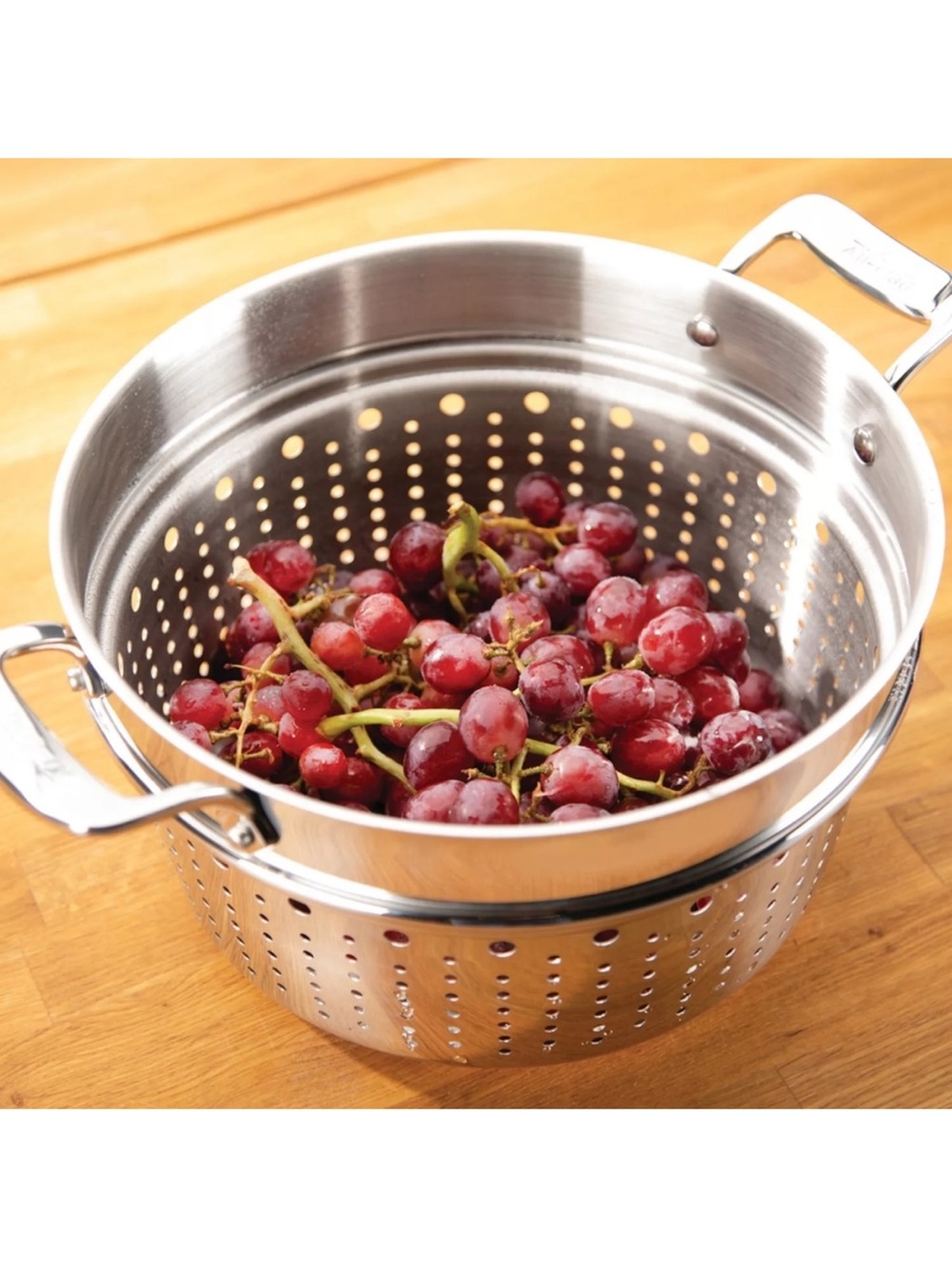 All-Clad Stainless Steel 7 qt. Strainer/Steamer Insert